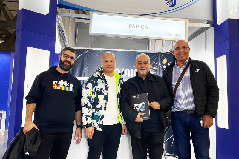 PANICAL booth visitors at the 2024 Milan Motorcycle Show in Italy