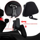 PANICAL Honda Gold Wing GL1800 matte bolt-on rider backrest height and angle adjustment 2018-2026 black