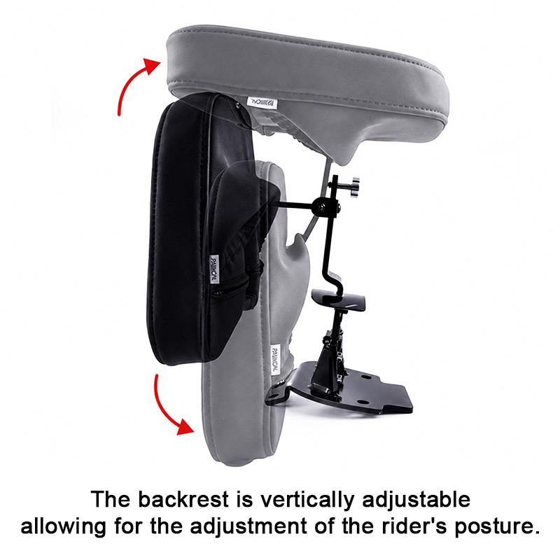 PANICAL Honda Gold Wing GL1800 Gen 2 quick-release rider backrest vertical height adjustment 2018-2026 matte black