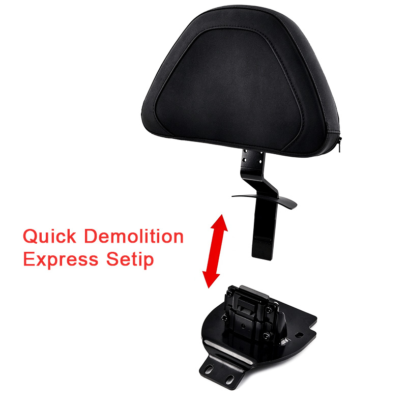PANICAL Honda Gold Wing GL1800 Gen 2 quick-release rider backrest removable mounting bracket 2018-2026 matte black