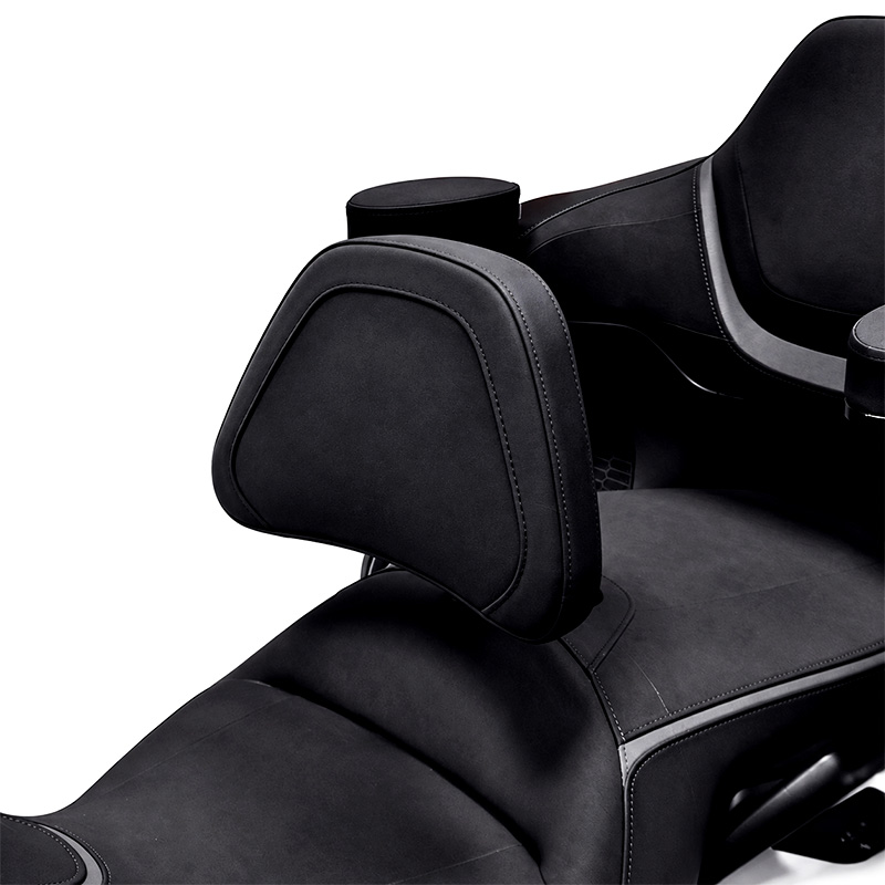 PANICAL Honda Gold Wing GL1800 Gen 2 quick-release rider backrest installed on motorcycle 2018-2026 matte black