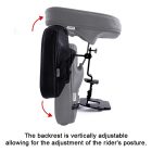 PANICAL Honda Gold Wing GL1800 dual-bracket bolt-on rider backrest vertical height adjustment 2018-2026 matte black