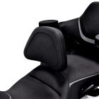 PANICAL Honda Gold Wing GL1800 dual-bracket bolt-on rider backrest installed on motorcycle 2018-2026 matte black