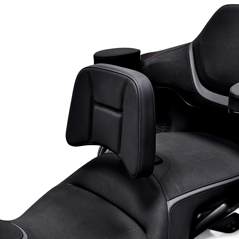PANICAL Honda Gold Wing GL1800 H-Type Gen 2 quick-release rider backrest installed on motorcycle 2018-2026 black