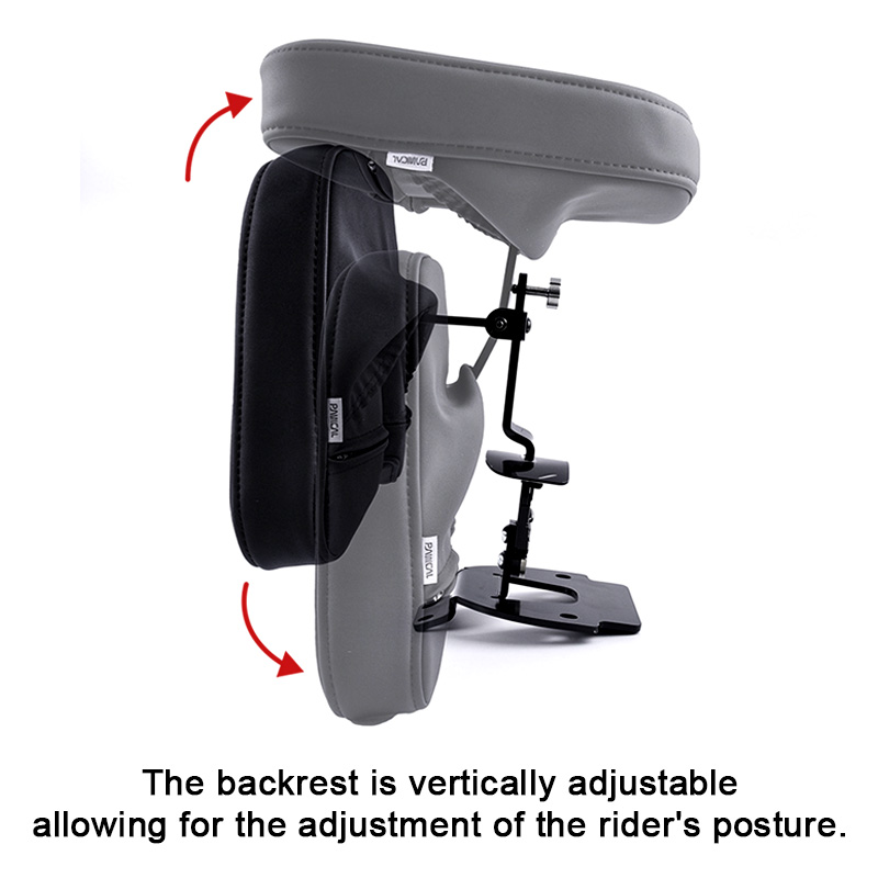 PANICAL Honda Gold Wing GL1800 H-Type bolt-on rider backrest vertical height adjustment 2018-2026 black