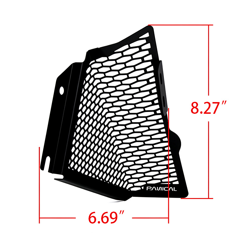 PANICAL Honda Gold Wing GL1800 radiator guard 8.27 x 6.69 inch size 2018-2026 black