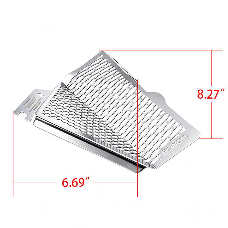 PANICAL Honda Gold Wing GL1800 silver radiator guard 8.27 x 6.69 inch size 2018-2026
