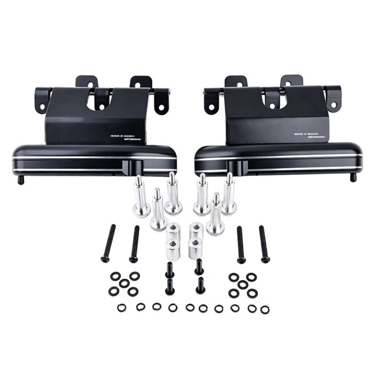PANICAL Honda Gold Wing GL1800 flip-out highway pegs with silver hardware