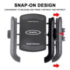 PANICAL 17mm motorcycle phone holder quick adjust retractable clamp design for 65-90mm phones