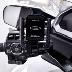 PANICAL 17mm quick adjust motorcycle phone holder installed on Honda Gold Wing handlebar