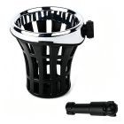 PANICAL Bright Chrome 16mm drink holder shown with mounting components