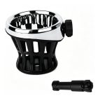 PANICAL small Bright Chrome 16mm drink holder shown with mounting components