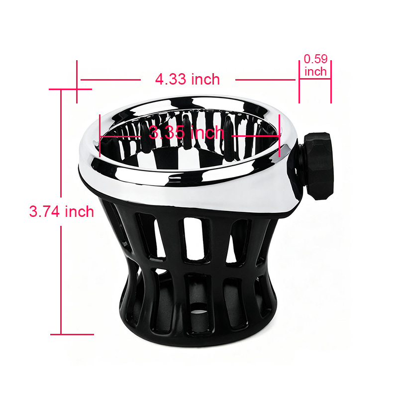 PANICAL Honda Gold Wing GL1800 small 16mm drink holder bright chrome dimensions 2018-2026