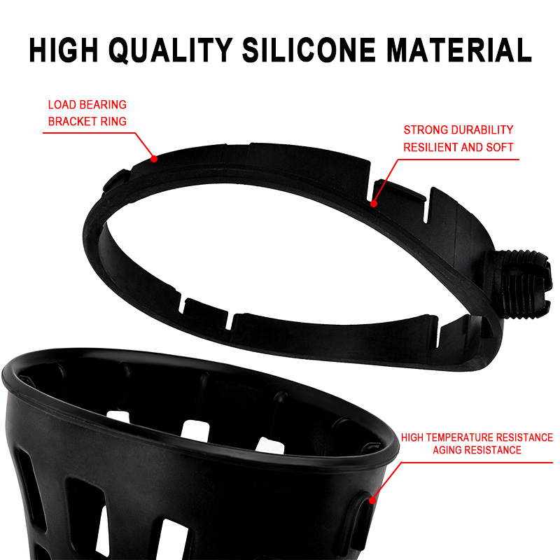PANICAL Honda Gold Wing GL1800 small 16mm drink holder flexible silicone basket reinforced inner frame bright chrome 2018-2026