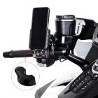 PANICAL Honda Gold Wing GL1800 F6B left handlebar accessory mount bracket installed on motorcycle black