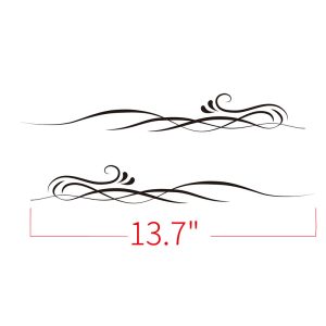 PANICAL Motorcycle Pinstripe Decal Style A 13.7-inch transparent PC
