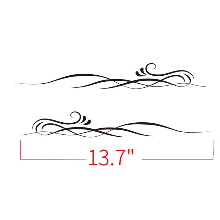 PANICAL Motorcycle Pinstripe Decal Style A 13.7-inch transparent PC