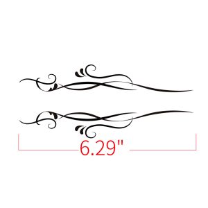 PANICAL Motorcycle Pinstripe Decal Style B 6.29-inch transparent PC