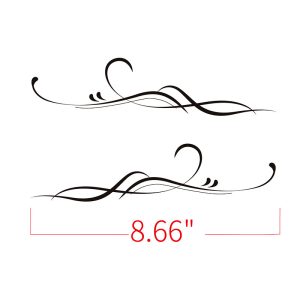 PANICAL Motorcycle Pinstripe Decal Style C 8.66-inch transparent PC