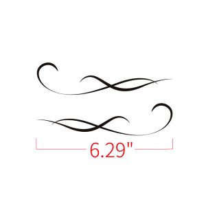 PANICAL Motorcycle Pinstripe Decal Style D 6.29-inch transparent PC