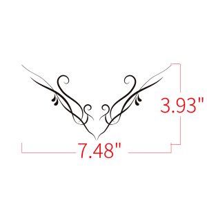 PANICAL Motorcycle Pinstripe Decal Style E 7.48 x 3.93-inch symmetrical design