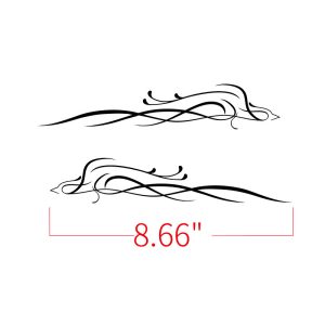 PANICAL Motorcycle Pinstripe Decal Style F 8.66-inch transparent PC