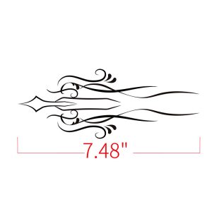 PANICAL Motorcycle Pinstripe Decal Style H 7.48-inch symmetrical design