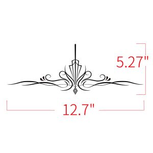 PANICAL Motorcycle Pinstripe Decal Style K 12.7 x 5.27-inch symmetrical design