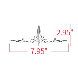 PANICAL Motorcycle Pinstripe Decal Style L 7.95 x 2.95-inch symmetrical design