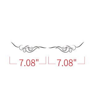 PANICAL Motorcycle Pinstripe Decal Style M 7.08-inch scroll design