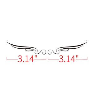 PANICAL Motorcycle Pinstripe Decal Style P 3.14-inch flowing scroll design