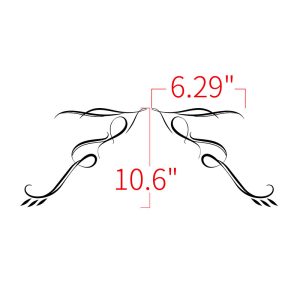 PANICAL Motorcycle Pinstripe Decal Style R 10.6 x 6.29-inch flowing design