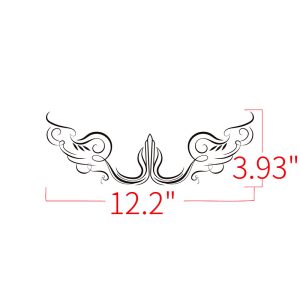 PANICAL Motorcycle Pinstripe Decal Style U 12.2 x 3.93-inch scroll design