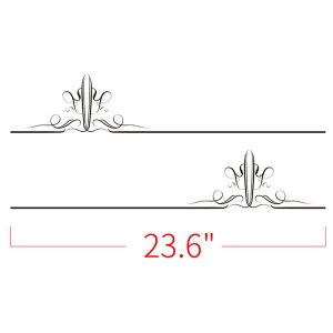 PANICAL Motorcycle Pinstripe Decal Style V 23.6-inch extended design