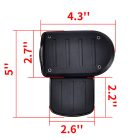 PANICAL universal foldable motorcycle foot pegs wide footrests 5 x 4.3 inch black