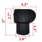 PANICAL universal foldable motorcycle foot pegs wide silver footrests 5 x 4.3 inch