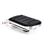 PANICAL universal foldable motorcycle foot pegs 1.3 inch thick electroplated silver footrest
