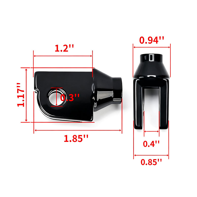 Honda Motorcycle Footpeg Adapter product dimensions and mounting measurements