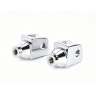 PANICAL Honda Motorcycle Footpeg Adapter electroplated silver for multiple Honda models