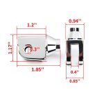 Honda Motorcycle Footpeg Adapter product dimensions and mounting measurements