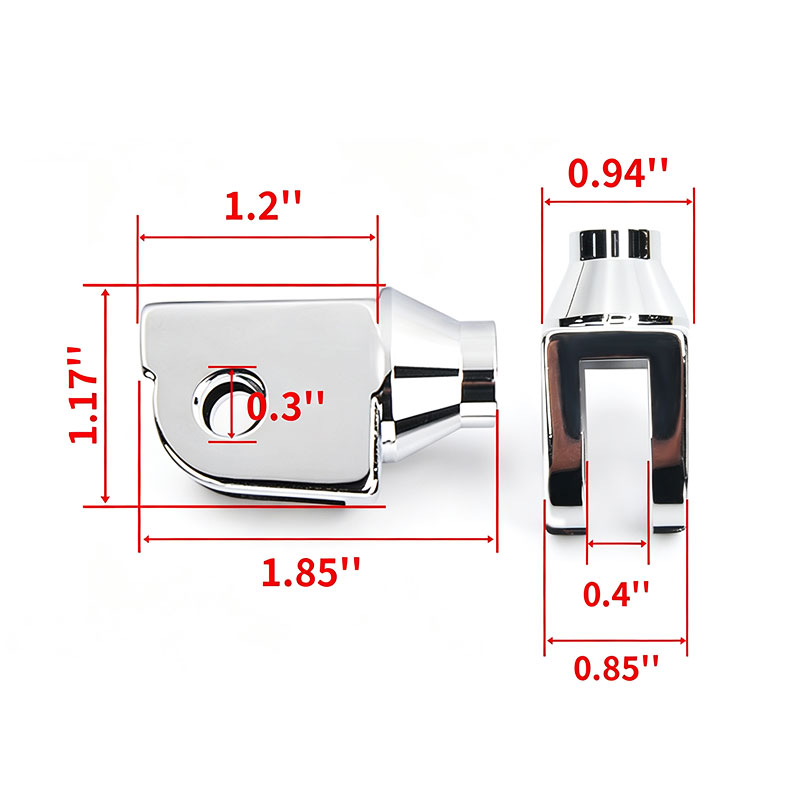 Honda Motorcycle Footpeg Adapter product dimensions and mounting measurements