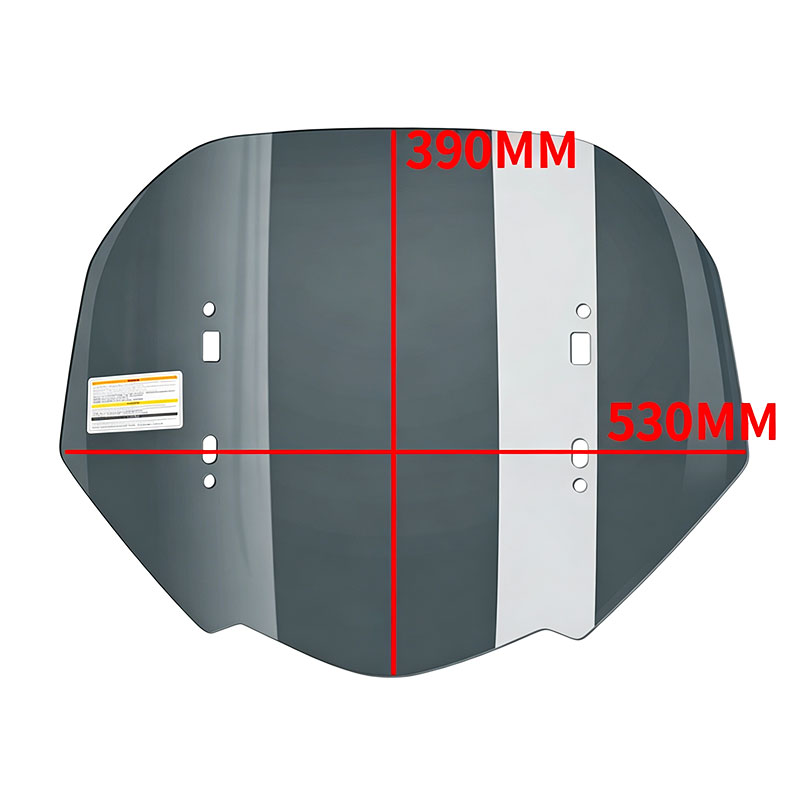PANICAL Gold Wing GL1800 smoke windshield dimensions 530 mm wide by 390 mm high