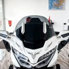 PANICAL 15.5-inch smoke gray short windshield installed on Honda Gold Wing GL1800