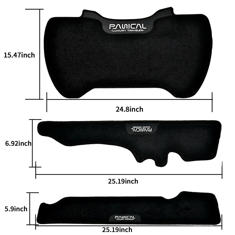 2021-2026 Gold Wing Tour Mat Kit dimensions for trunk and saddlebag mats
