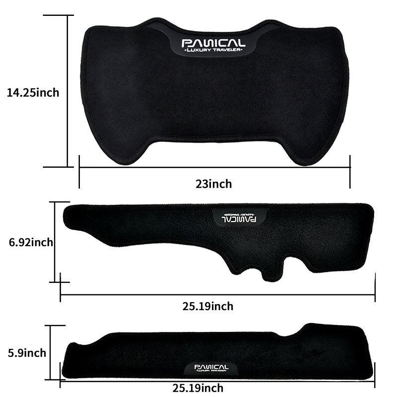 PANICAL 2018-2020 Gold Wing GL1800 Tour trunk and saddlebag mat kit dimensions