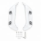 PANICAL Gold Wing GL1800 F6B Clear Side Air Deflectors adjustable 4mm PC left and right set with chrome hardware for 2018-2026 models