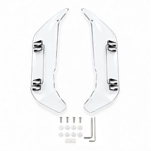 PANICAL Gold Wing GL1800 F6B Clear Side Air Deflectors adjustable 4mm PC left and right set with chrome hardware for 2018-2026 models