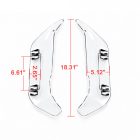 PANICAL Gold Wing GL1800 F6B Clear Side Air Deflectors dimensions showing 18.31 inch height and 5.12 inch panel width