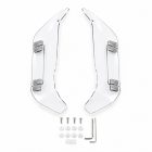 PANICAL Gold Wing GL1800 F6B Clear Side Air Deflectors adjustable 4mm PC left and right set with pearl chrome hardware for 2018-2026 models