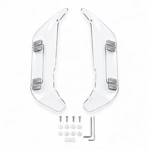 PANICAL Gold Wing GL1800 F6B Clear Side Air Deflectors adjustable 4mm PC left and right set with pearl chrome hardware for 2018-2026 models
